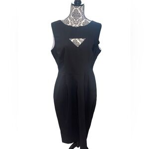 Bettie Page by Tatyana black vintage inspired dress with bodice cut out. Size 4X